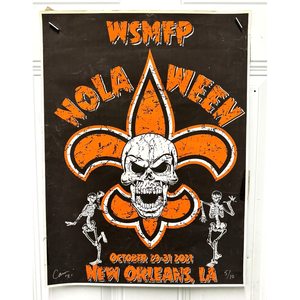Widespread Panic Poster New Orleans NOLA Ween 2021 WSMFP Signed #'d 5/10 RARE